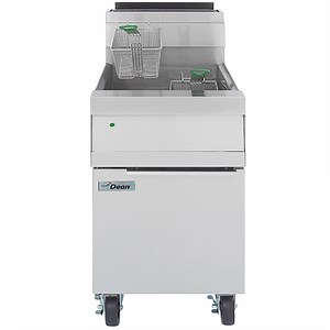 Dean by Frymaster D160G Natural Gas Decathlon Gas Floor Fryer with 75 lb. Frypot and Thermatron Controls - 128,000 BTU