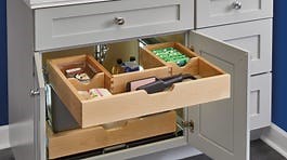 Maple U-Shaped Vanity Pullout