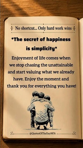 The secret of happiness is simplicity #motivation #quotes #shortsvideo #stoic