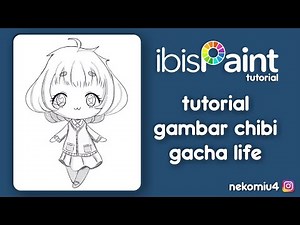 Tutorial Cara Menggambar Proporsi Chibi Anime Gacha Life Hime-sama di Ibis Paint X
