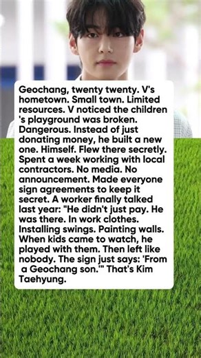 What V Secretly Built for His Entire Hometown That He Made Everyone Promise to Hide