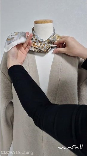 따라하기 쉬운 여성 프렌치 사각 스카프 예쁘게 매는법