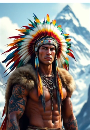 Native American Warrior: Strength and Heritage Displayed