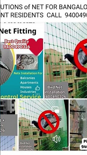 PIGEON NET INSTALLATION Bangalore (professional NET installation)