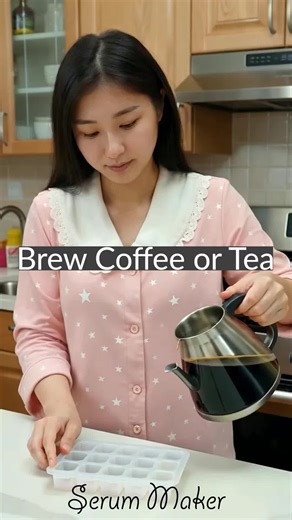 We use caffeine drops in the Serum Maker recipes, but these coffee or tea cubes are a simple way to feel what caffeine does for your skin before you ever touch the full formula. If you don’t have coffee or tea on hand, see bio for the drops I use (get on Amazon.) Follow @serummakerdiy for DIY dupes, formulas and simple recipes you can make yourself! Get Simple DIY Recipes - in Bio #serummaker #DIYskincare #diycaffeinecubes #diyskincarecourse #serumrecipe #diyformulating #caffeineforeyes