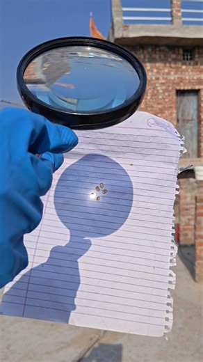 Suraj Ki Roshni Se Paper Jal Gaya! 😳🔥Magnifying Glass 🔎 #experiment #science #shorts #light