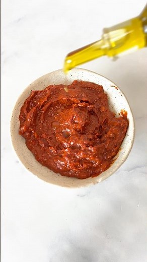 Homemade Harissa (North African Chili Paste) 🌶️ #flavorpacked