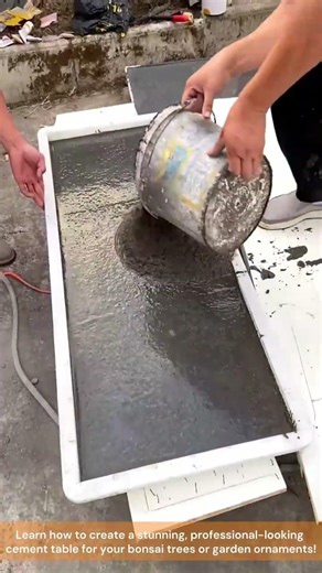 Homemade Cement Bonsai Table