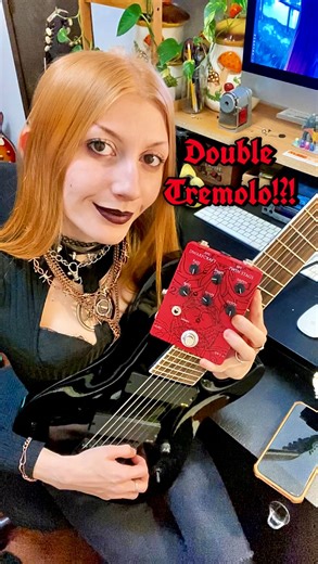 Shy on Instagram: "Would you buy this pedal? . . . My voice: I get lots of comments asking why my voice sounds the way it dose, I have a medical condition called GERDS, this condition mainly affects my resting/speaking voice causing it to sound slightly raspy! I also struggle with very severe dyslexia so i apologize for any misspelling :) . . . #guitarpedal #tremolo #femaleguitarist #pedaloftheday #guitaristofinstagram"