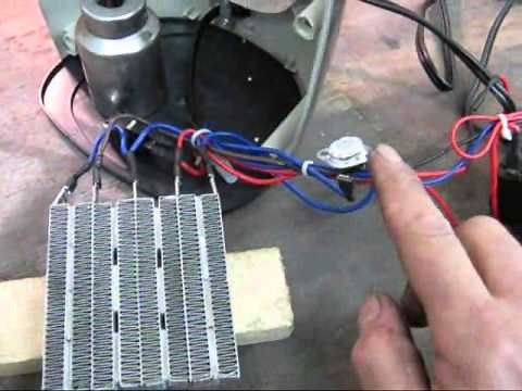PTC ceramic space heater - repair and safety demonstration.