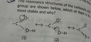 The resonance structures of the carbonilizer group are shown be... | Filo