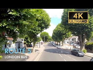 London Bus Ride, Route 5, Double Decker, 4K Virtual Tour
