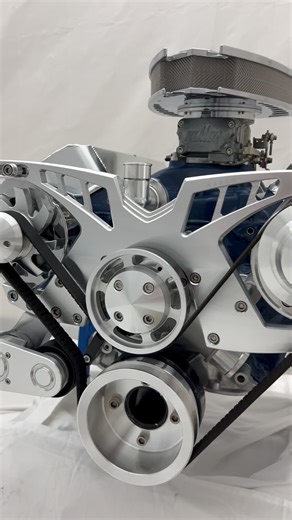 Small Block Ford Pro-Track Serpentine System with a matching billet air cleaner 😍🔥 - #marchperformance #performanceparts #americanmade #engine #lifetimewarranty #madeintheusa #smallblock #serpentinesystem #Ford | March Performance