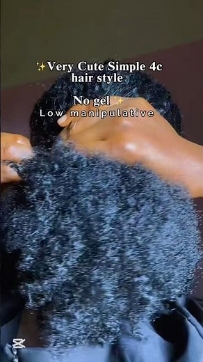 Low Manipulation Protective Style for 4C Hair (NO GEL, Beginner Friendly) #4CHair #NaturalHair