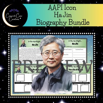 Ha Jin AAPI Biography Research Bundle | Timeline & Graphic Organizers
