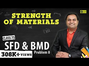 SFD and BMD - Problem 8 - Shear Force and Bending Moment Diagram - Strength of Materials