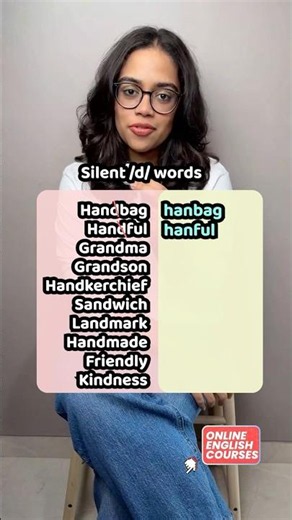 English Pronunciation Lesson - Words With Silent D | Learn English With Ananya