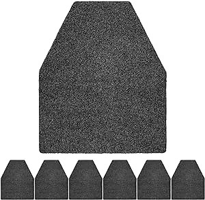 6 Pack Nonslip Urinal Mats Urinal Floor Mats Commercial Non Slip Splash Mat Bathroom Urinal Floor Pads for Men's Bathroom Restroom