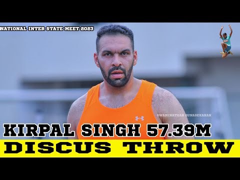 Discus throw men Kirpal Singh 57.39m || 62nd National Inter State Senior Athletics Championship 2023