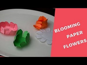 The magic of paper flowers blooming in water.| INTERESTING AND SIMPLE!