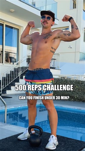 Vadim Firsov | Kettlebell Workouts 🦍 on Instagram: "500 REPS CHALLENGE (can you finish under 30 min?) Simple math. Hard reality. 500 reps for time: • 100 Russian Swings • 100 Air Squats • 100 Bent Row (Alt) • 100 Pushups • 100 Situps Break it any way you want. Rest when you must. Can you beat 30 minutes? Save & try later 💾 📲 Full workouts in KBMH app - link in bio #kettlebellworkout #500reps #fitnesschallenge #fullbodyworkout #homeworkout conditioning kbmh vadimkettlebell"