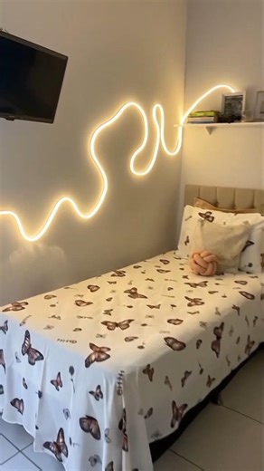 Como decorar o quarto com fita de led, ideias de decoração de quarto com fita LED ❤️✨