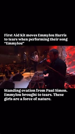 Timeless Old Man’s Rock for everyone on Instagram: "Making an artist cry is even greater than a standing ovation. Ladies, you picked a great role model. Just imagine you’re pushing 70 and you hear these beautiful young girls, that weren’t born when you were even at the peak of your career, singing a song about you in those sweet, clear voices. It must be such an incredibly humbling feeling. First Aid Kit performing their song ”Emmylou” for Laureate Emmylou Harris at the Polar Music Prize banquet