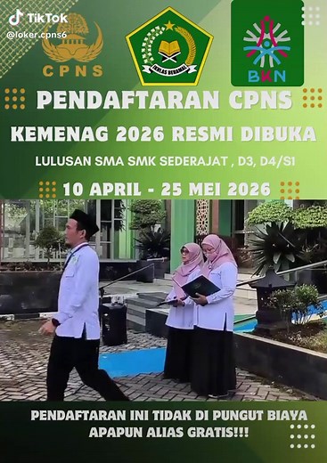 Pendaftaran CPNS Kemenag 2026 Resmi Dibuka
