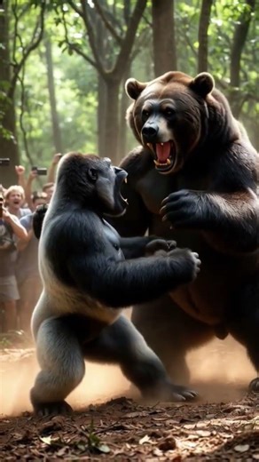 #GorillaVsLion#LionVsGorilla#AnimalFight#WildlifeBattle#SurvivalOfTheStrongest