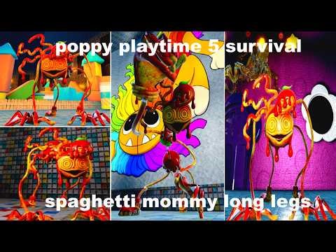 How to get SPAGHETTI MOMMY LONG LEGS BADGE and MORPH in POPPY PLAYTIME 5 SURVIVAL UPDATE ROBLOX!