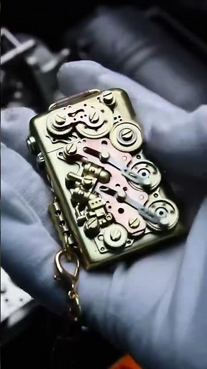 ZORRO Custom Punk Kerosene Lighter Gear Linkage Brass Lighter Collectors Gift I mrwhitelighters.com