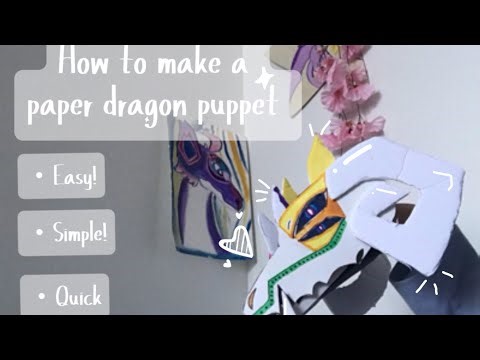 How to make a paper dragon puppet || Full tutorial! || Quick, simple and easy!