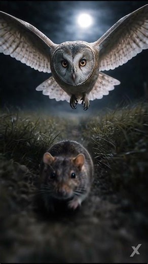 Owl vs Rat – Silent Night Hunter 💀 #wildlife #animals #wildlifeentertainment