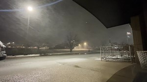 Just after the blizzard arrived in Topeka at WIBW-TV. 9:40PM. | WIBW Jeremy Goodwin