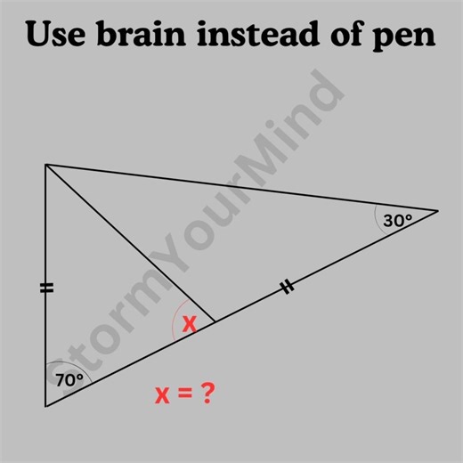 Basic mathematics Triangle problem algebra tricky problem #mathteacher #mathlover #mathfun #algebra