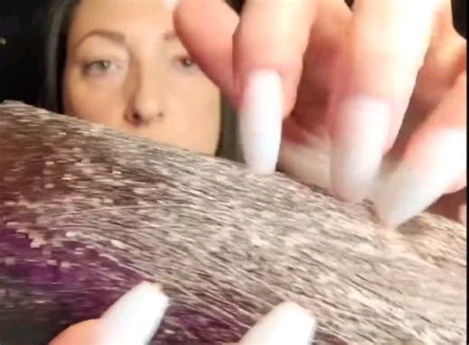 【自用】自剪Tapping Whispers长指甲快速抓挠棕色蜡 无人声