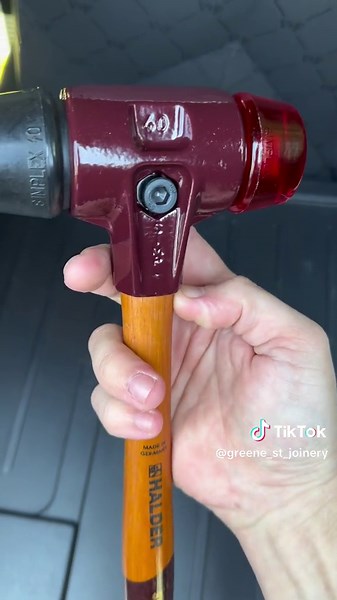 I absolutely love the Halder Simplex 40 with black and red faces. Grabbed this second one for my install setup. #mallet #tools #toolreview #diy #carpenter #woodworker #rubbermallet