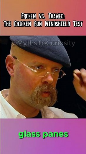 Frozen vs Thawed The Chicken Gun Windshield Test! #mythbusters #shorts #mythbusting #myth
