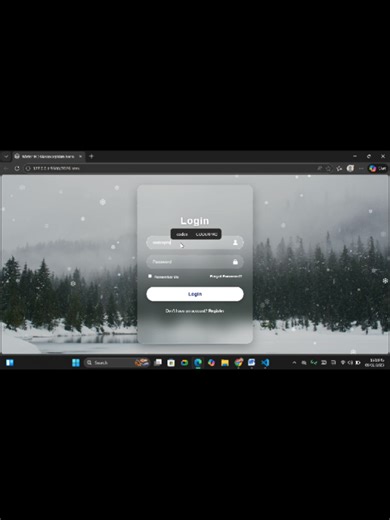 winter login form #programming #coding #ProgrammerLife #codexpro #ProgrammerLife