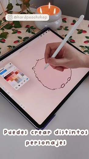 Dibuja con Procreate paso a paso: Ilustración digital Kawaii | HardPeach 🍑