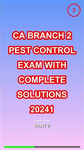 Ca branch 2 pest control exam with Complete Soluti