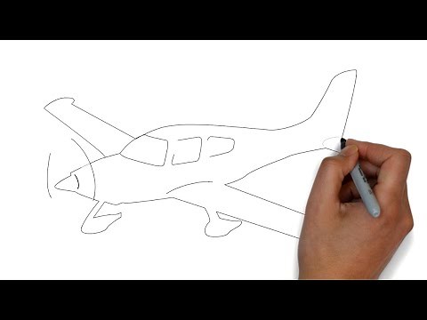 How to draw a Cessna Airplane step by step