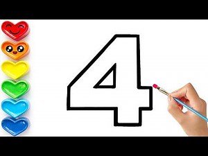 Drawing and Coloring Numbers with Crayons 🌈Step by Step Drawing Tutorial
