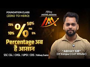 Percentage (प्रतिशत) Complete Master Class | All Basic Concepts Cleared | SSC CGL CHSL MTS NTPC CDS