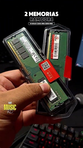 Dos memorias ram ddr4 8 gigas cada una 3200 mhz