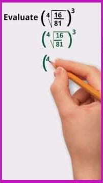 Simplifying (⁴√16 / 81)³ | Step-by-Step Math Guide”