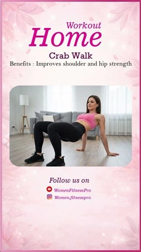 Crab Walk | Home Workout – Strengthen Arms, Core & Improve Full Body Stability