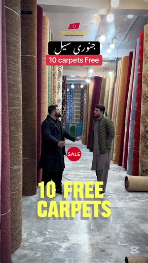 JANUARY SALE ALERT! WIN A FREE CARPET EVERY DAY! Biggest Sale of the Year starts Jan 15th! Quetta Carpets Saidpur Road, RWP WhatsApp: 923111511104 #JanuarySale #FreeCarpetDaily #QuettaCarpets#CapCut