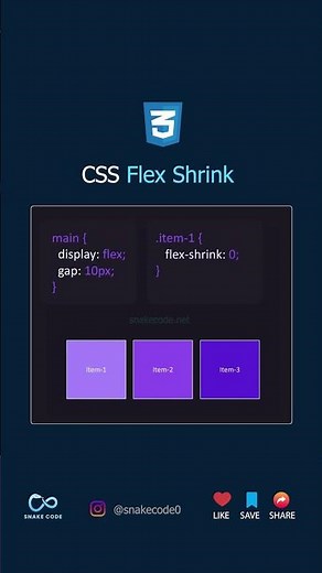 CSS Flex Shrink #flex #css3 #webdesign