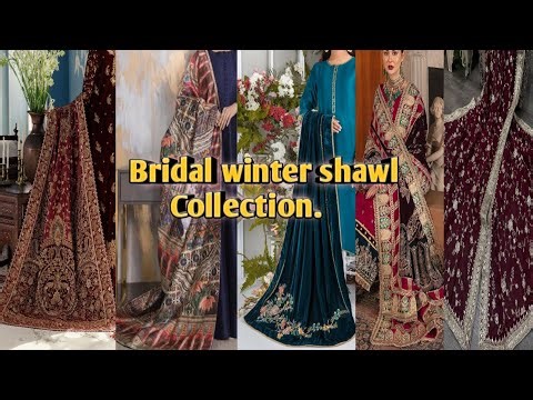 Bridal Winter Shawl Design💡2025-26 #elegant Luxury Bridal Shawl design for Wedding.#Latest Trends.